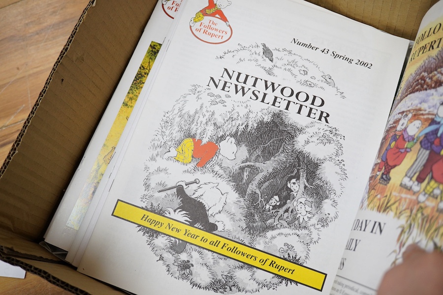 Rupert - Miscellany: Stewart's The Rupert Bear Dossier (1997); Beck's The New Rupert Index (editions 1991 and 2001); Nutwood Newsletter, nos. 20-23 (1996-97), 40-43 (2001-02), 50-53 (2003-04); A New Rupert Perpetual Cale